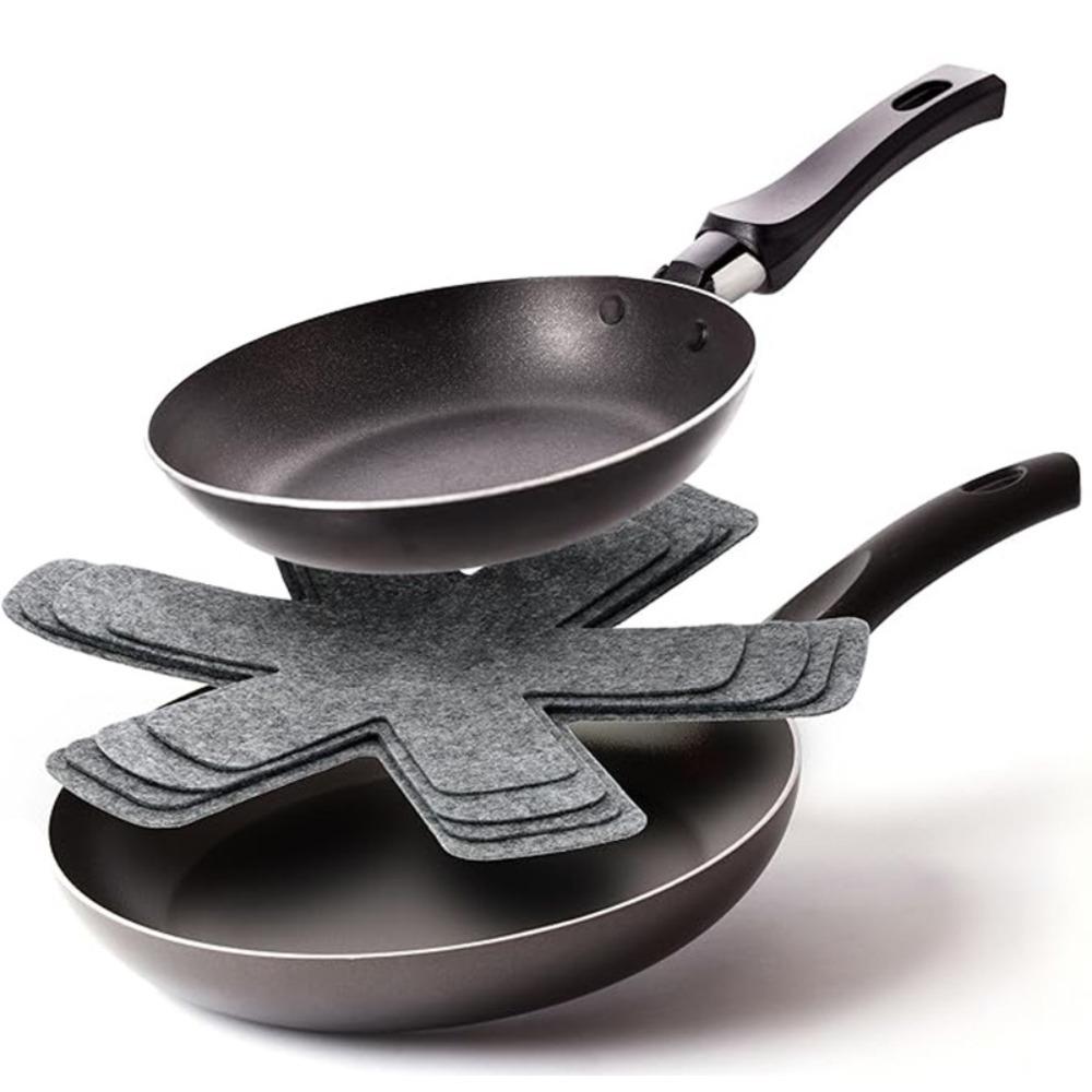 3 ks Tepelně odolné děliče hrnců Podložky oddělující pánve proti poškrábání Nové chrániče hrnců a pánví z plsti