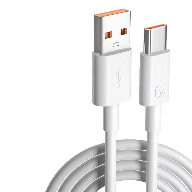 66W Super Fast Charging Type-C Cable for Huawei, Vivo, Oppo, Honor, Xiaomi - 6A Flash Charging.