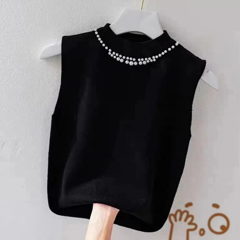 WTEMPO Spring Summer Sleeveless Bottoming Tank Tops Large Size Women's Solid Color Casual Versatile V-Neck Camisole Vests