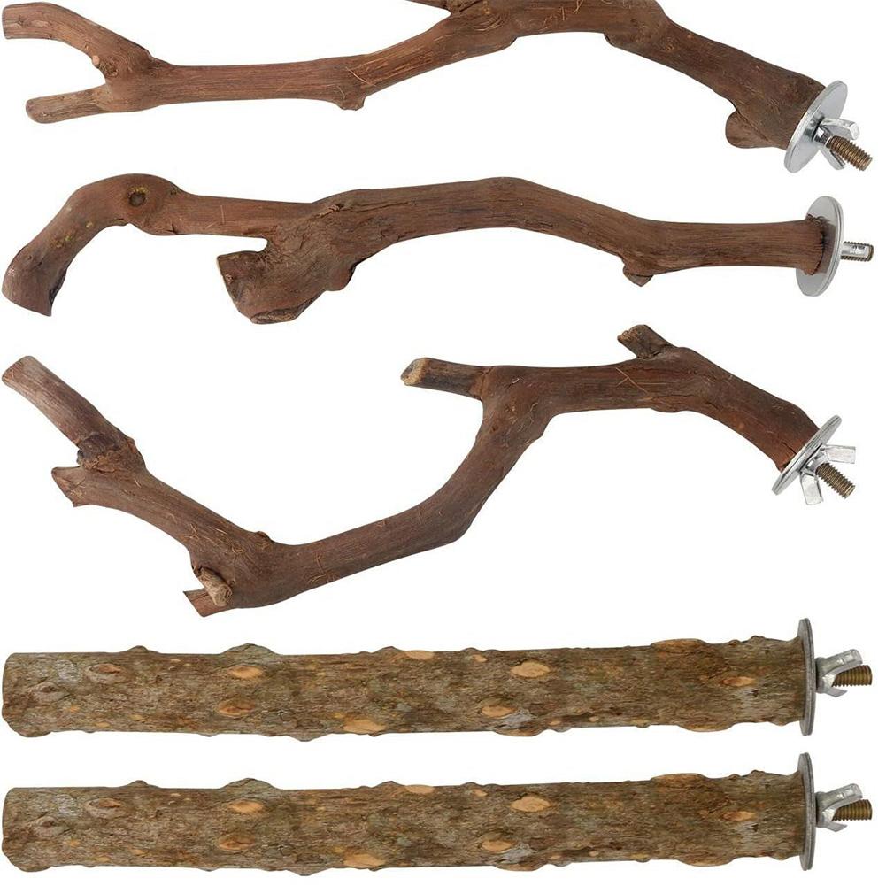 

1 набор домашних животных попугаев птиц стоячих палок попугай лазающий стоячие ветки игрушка жевательная клетка аксессуары для корелл неразлучников