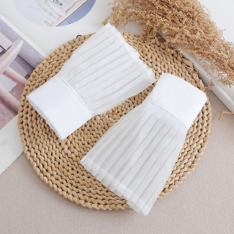 Beliebte Plissee-Ärmelmanschetten Abnehmbare Ärmel für formelles Outfit Arm-Accessoire Armschmuck für Damen Kleider-Upgrades