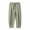 Spring and summer pants men's ice silk trousers trendy casual pants loose straight pants nine-point sweatpants versatile
