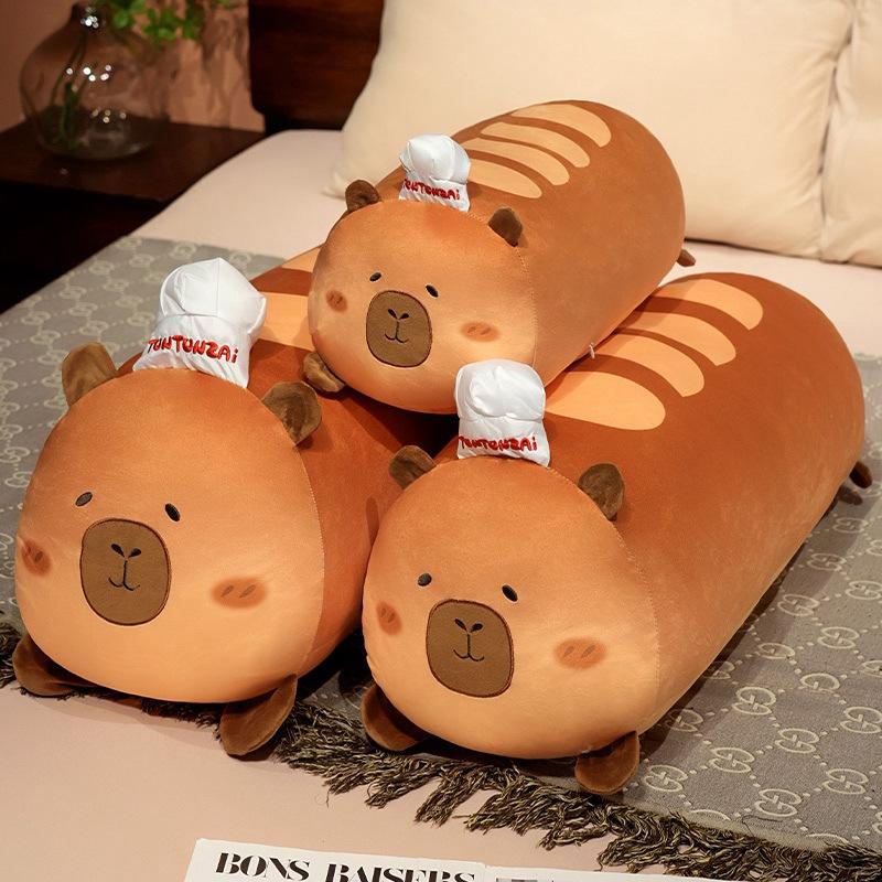 Cartoon Soft Capybara Bread Pillow Plush Toy Doll Kapibara Doll Home Pillow Doll