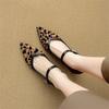 Fashion New Spring/Summer Women Pumps Shoes for Women Fashion Leopard Print Mesh Pointed Toe Shoes High Heels Mary Jane Shoes Women