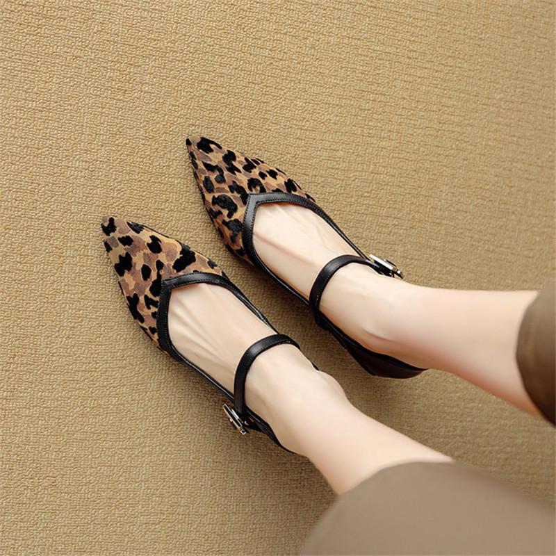 Fashion New Spring/Summer Women Pumps Shoes for Women Fashion Leopard Print Mesh Pointed Toe Shoes High Heels Mary Jane Shoes Women