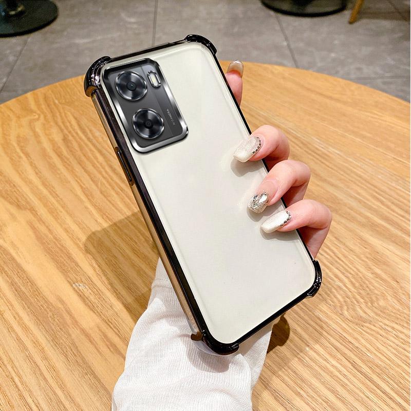 

For OPPO A57 Case OPPO A77 Phone Case OPPO A56S A77S A57E A57s A57 4G Four Corners Thickening Plating Silicone Soft back cover For OPPO A56s
