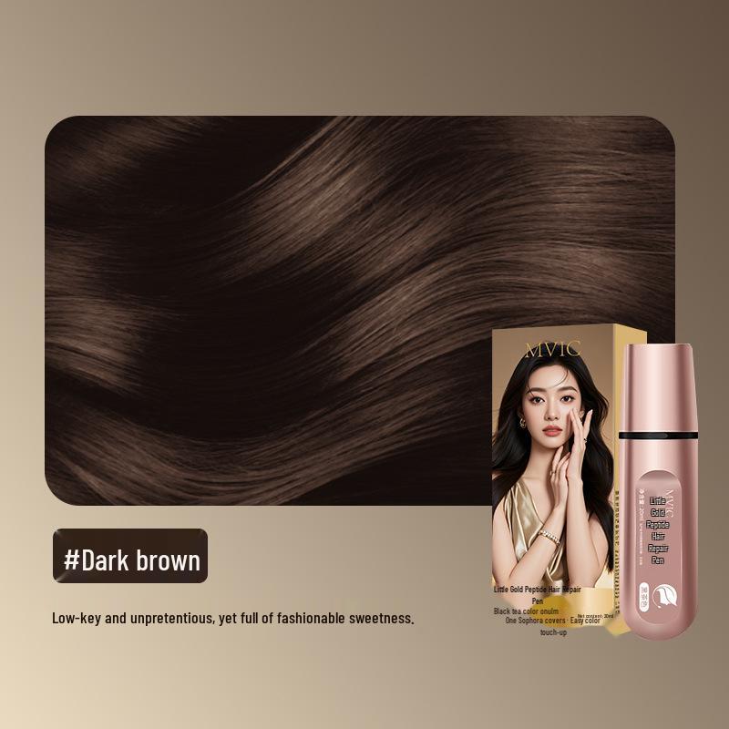 MVIC Peptide Hair Repair Touch-Up Comb - Convenient Gray Coverage, Disposable Color Pen