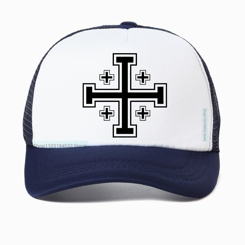 Jerusalem Cross Religion Unisex Retro Baseball Cap Franziskaner Holyland Christian Creativity Gift Casquette Hat
