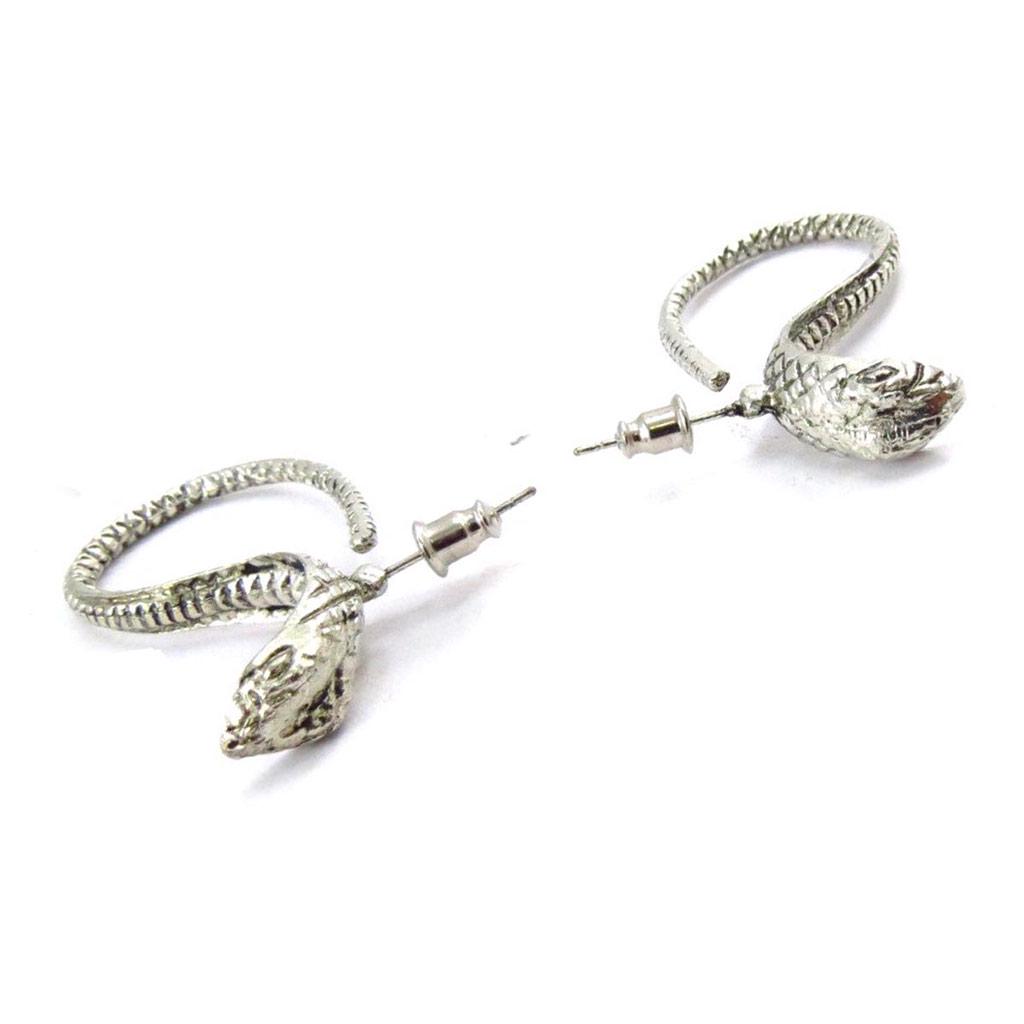 Les Trésors De Lily [J7117] - Silver 'Tentation' Designer Earrings - 5x3 Cm