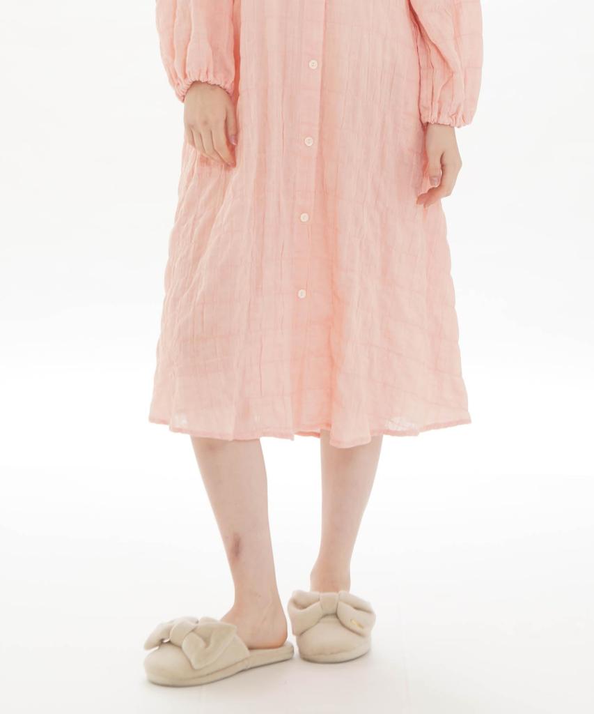 Narue Shirred Double Gauze Sizes Women's Nightshirt, Orange, M-L