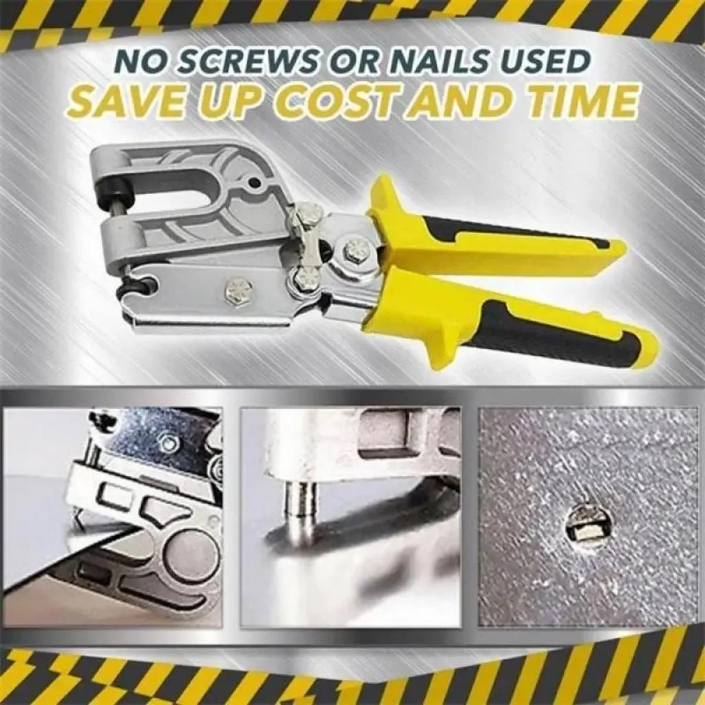 Metalen Staander Krimper Aluminiumlegering Plafond Pons Tang Gipsplaat Gereedschap Voor Bevestigen Metaal Dubbelhandig Kiel Tang
