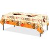 CC HOME 1Pc Thanksgiving Day Party Plastic Tablecloth 54 x 87 Inch Long Table Cover, Autumn Fall Pumpkin Turkey Party Tablecover for Thanksgiving