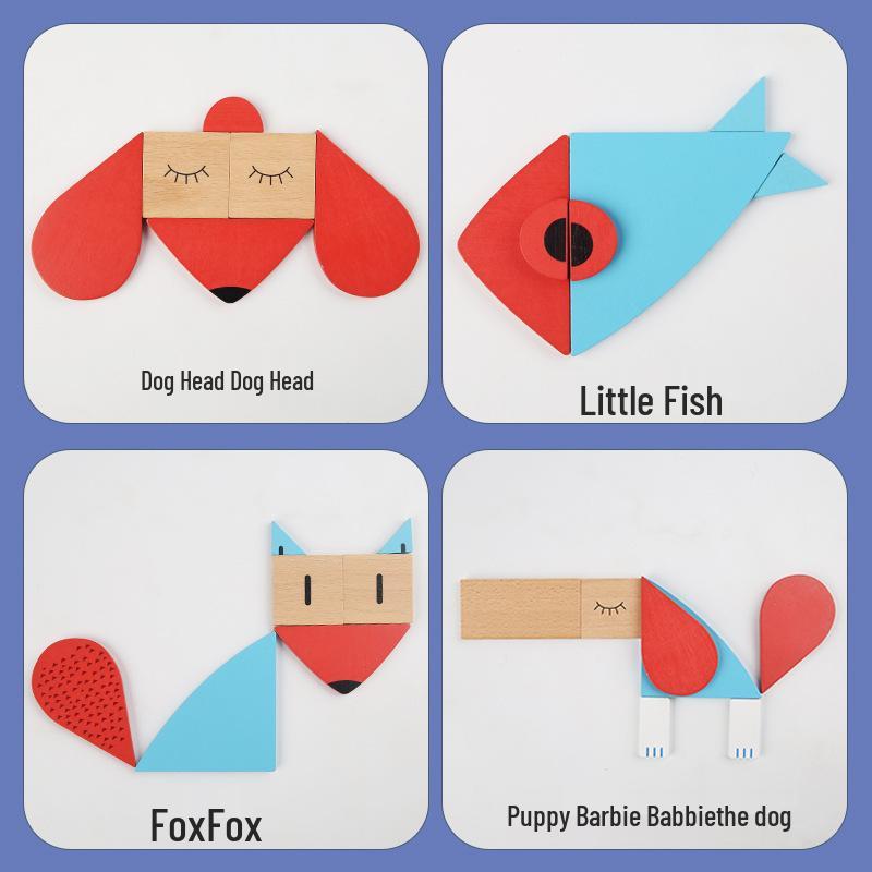 Montessori Animal Puzzle: Educational Toy for Children's Early Learning and Intelligence, Ages 1-3.