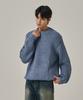 ANALOG MOOD Heavy Warm Round Pullover Knit (Blue)
