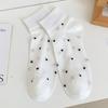 Women's Short Socks, Thin Breathable Solid Color Cotton Socks, Women's Spring and Summer Heart-shaped Mesh Boat Socks