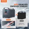 Industrial Water Chiller Laser Chiller Cooling System with Built-in Compressor 12L Water Tank Capacity, 7.2L/min Max.Flow Rate, 200W Cooling Capacity