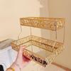 Makeup Organizer Storage Rack 2 Layer Container Versatile Wear Resistant Bathroom Countertop