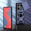 KEYSION Shockproof Armor Case for Infinix GT 20 Pro 5G Slide Camera Lens Protection Ring Stand Phone Cover for Infinix GT 20 Pro