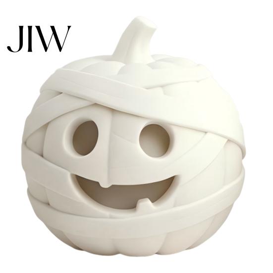 DIY Craft for Kids 3D Printed Halloween Mummy Figurine, Blank Paintable Bandage Ghost Pumpkin Statue, Unique Project Mini Desktop Ornament Window Yard