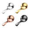Stainless Steel Teaspoon Mini Smooth Short Handle Reusable Sugar Coffee Tea Cake Pudding Ice-cream Spoon Flatware