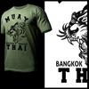 Muay Thai T-shirt Thai Boxing Thailand Martial Arts Combat Sports XL Green Tee