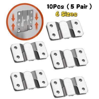 10 ks nerezových ocelových rámečků na obrazy, zapuštěných držáků, nástěnných věšáků na pohovku, závěsných háků na postel a rohů.