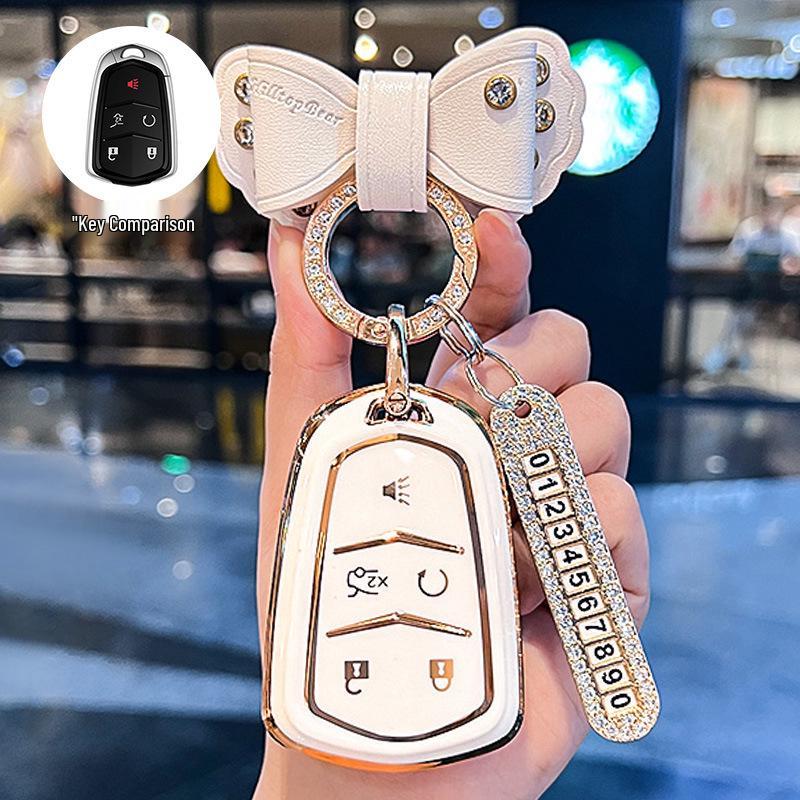 Cadillac Key Cover: XT5, XT4, CT5, CT6, XTS, XT6 Women's Buckle Shell Bag