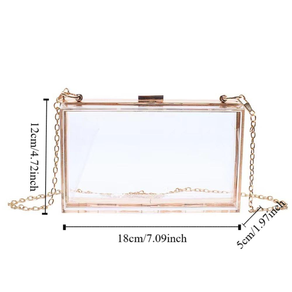 Storage Bag Acrylic Transparent Bag Summer Women Handbags Waterproof Banquet Crossbody Bag  Girls