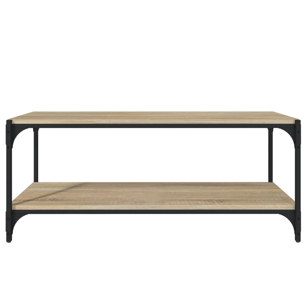 TV Stand in Sonoma Oak Finish 100 x 33 x 41 cm Made of Particleboard and Steel