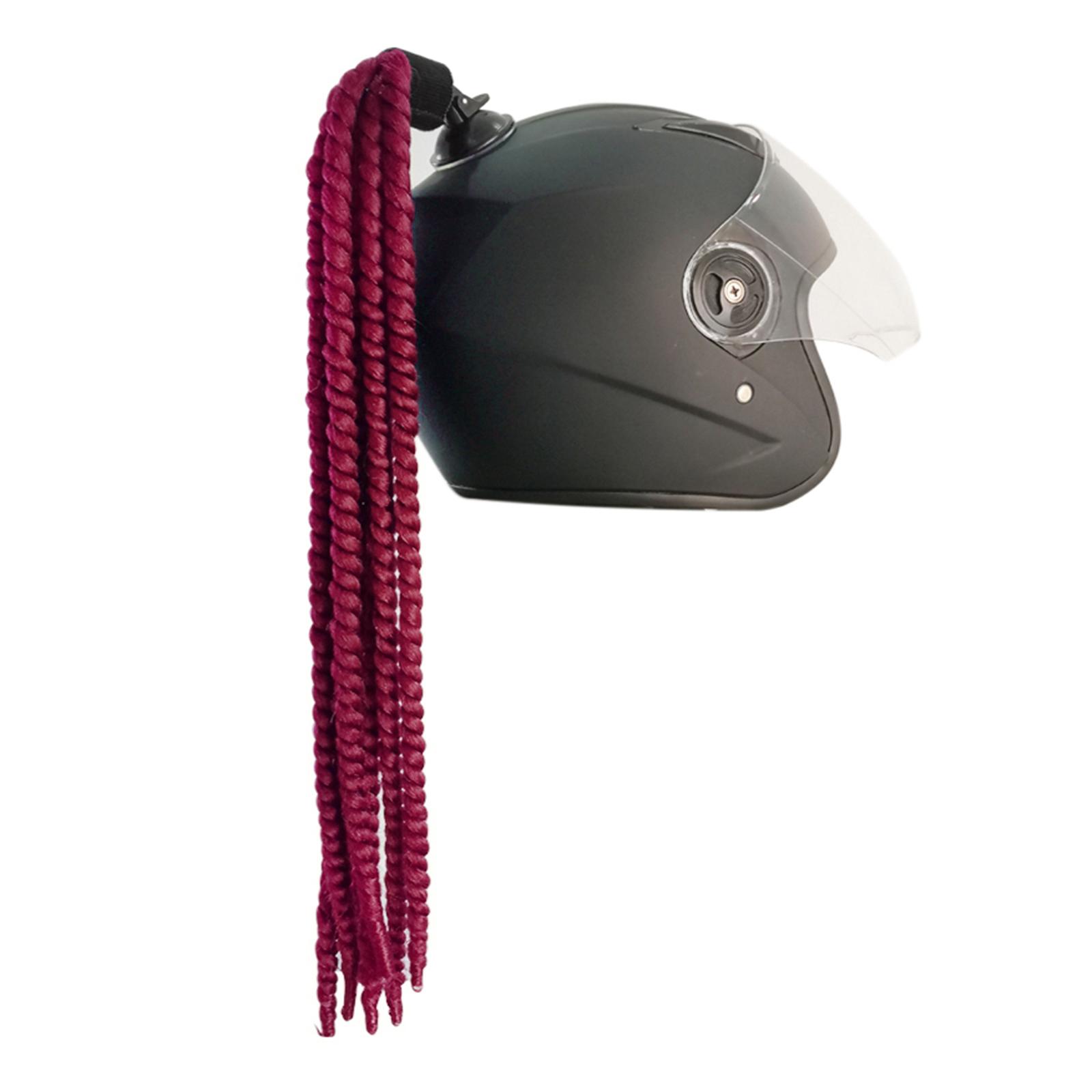 

Шлем косички косички конский хвост парик волосы для мотоцикла мотоцикл 60 см