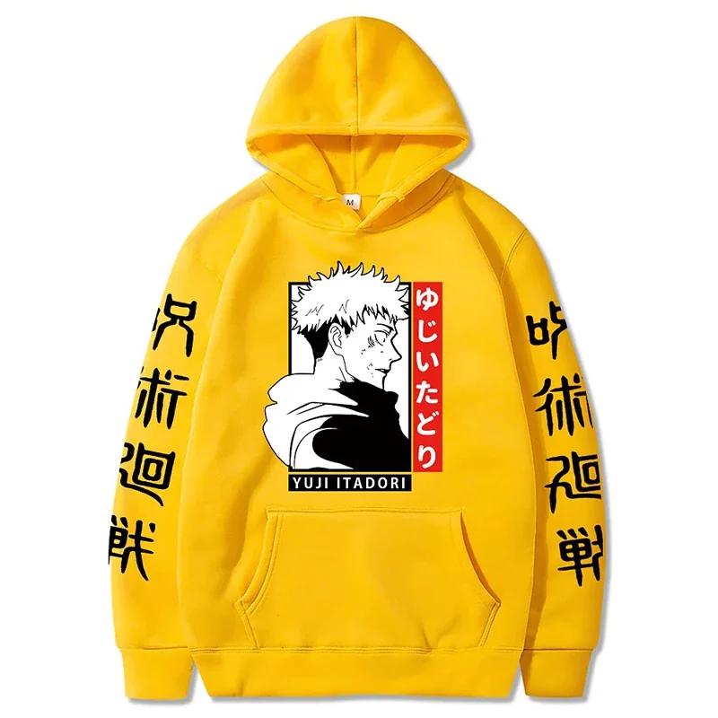 Anime Jujutsu Kaisen Ryomen Sukuna Hoodies Men Manga Print Long Sleeve Harajuku Unisex Hoodie Pullovers Tops