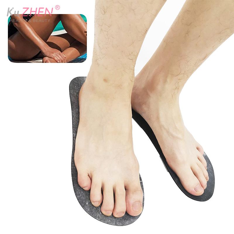 10 Pares Chinelos Descartáveis Femininos para Bronzeamento Pés Pegajosos para Bronzeamento Protetores de Almofadas de Pé para Spray Tan Adesivos para Acessório Corporal Chinelo