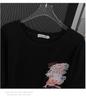 Women's Plus Size Loose Fit Mid-Length Round Neck T-Shirt with Short Sleeves and Slimming Design.