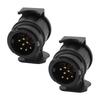 2 PCS 12V 13 To 7 Pin Trailer Adaptor Waterproof Trailer Sockets Converter Hitch Wiring Plug Adapter for Caravan Car