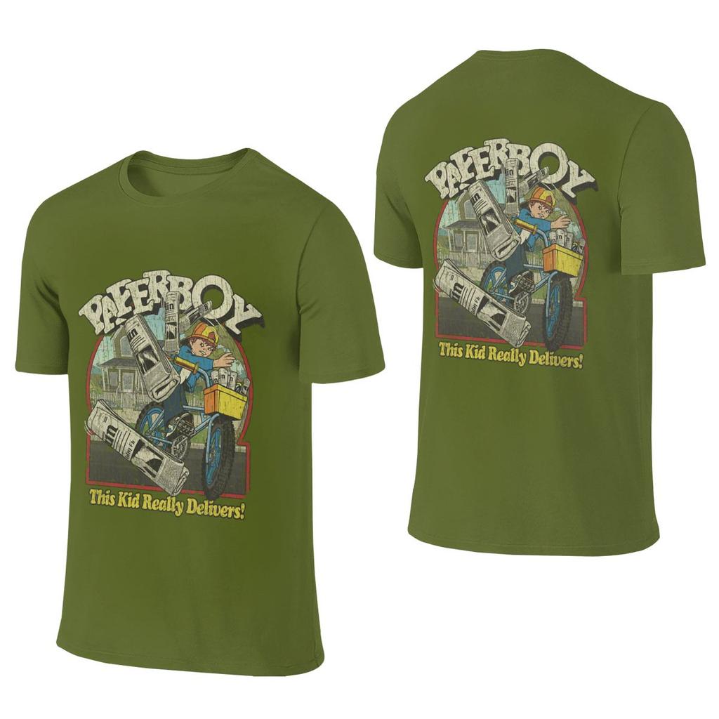 Paperboy Arcade 1985 Couple Style Reversible Tshirt Urban Light Mature Embroidery Unisexs Tshirts