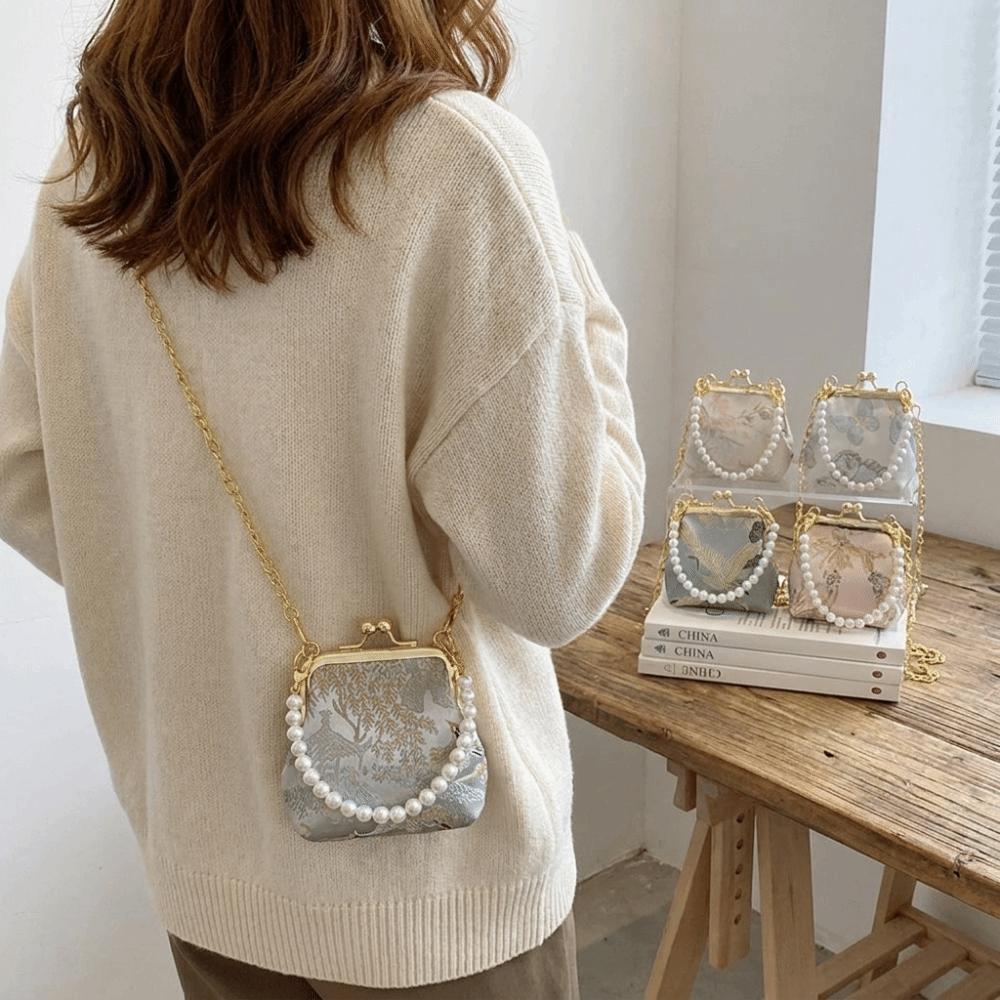 Retro Kiss Lock Crossbody Bag Embroidery Clasp Bag Fashion Chinese-style Mini Bag Wedding
