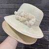 Sweet Flower Straw Hat Children Summer Seaside Vacation Sunscreen Sunshade Beach Hat Show Face Small Versatile Pot Hat