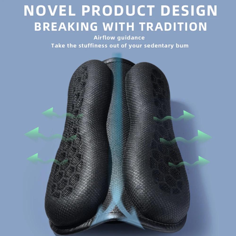 Motorcycle Seat Cushion Rear Seat Pads 3D Blow Air Cushion Shockproof Breathable Moto Saddle Cushion Slow Rebound Memory Gel Pad