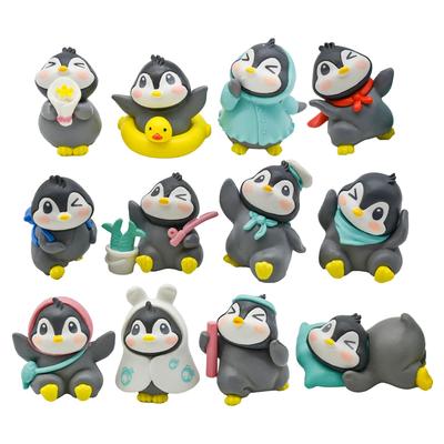 Pinenjoy Penguin Penguin Small Animal Cute and Funny Decorative Miniature Resin 12 Merchandise, Figurines, Ornaments, Sculptures, Statues, Ornaments,