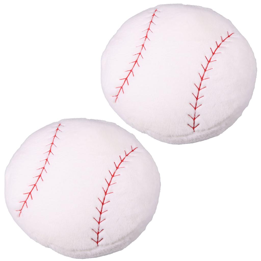 2Pcs Plush Soccer Pillow Soft Basketball Shaped Throw Pillow Cute Stuffed Home Decor Multipurpose Bed Cushion for Kids Room Sofa