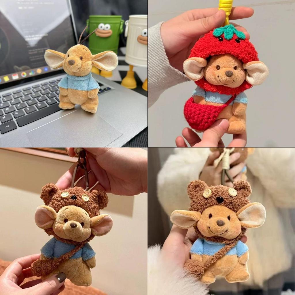 Adorable Plush Keychain Doll Bag For Birthdays Soft Mouse Style Cute Accessory
