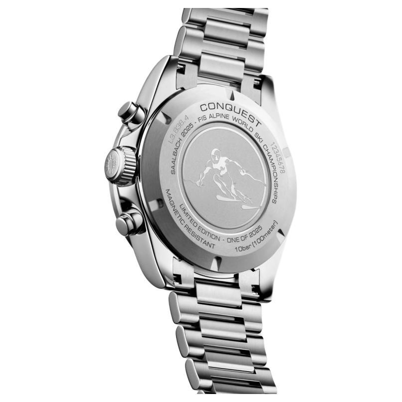 Longines Mouvement mécanique automatique série Concas montre homme étanche 100 mètres montre suisse 42mm cadran gris bracelet en acier inoxydable L3.836.4.52.9