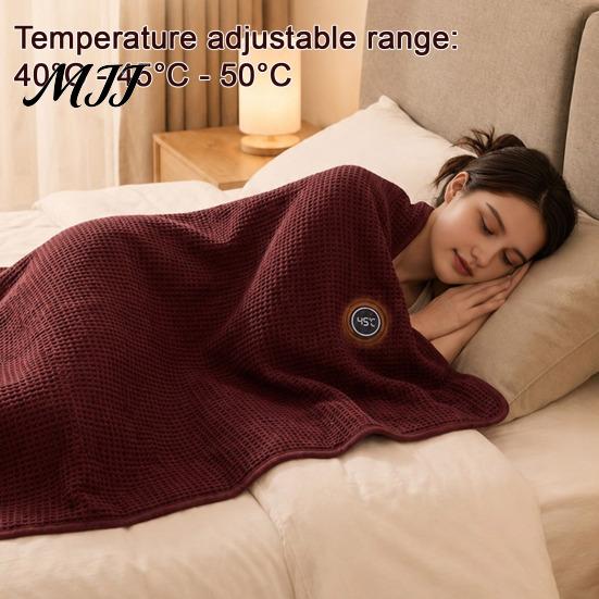 Elektrische Wikkel met Rits Grafeen Verwarmde Sjaal Wikkel, USB Oplaadbaar Snoerloos Verwarmingsdeken 3 Herfst Winter Cadeau voor Mama Warmteniveaus, Wasbaar
