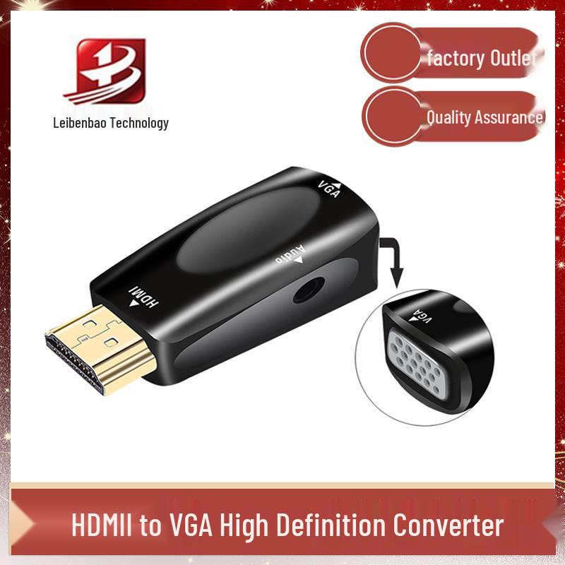 HDMI to VGA High-Definition Video Converter with Audio Adapter 1080P