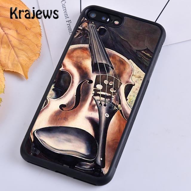 Krajews Wooden Violins Bow Music Phone Case Cover For iPhone 17 Air 16 15 14 Plus 11 12 13 Pro Max Plus Coque Fundas