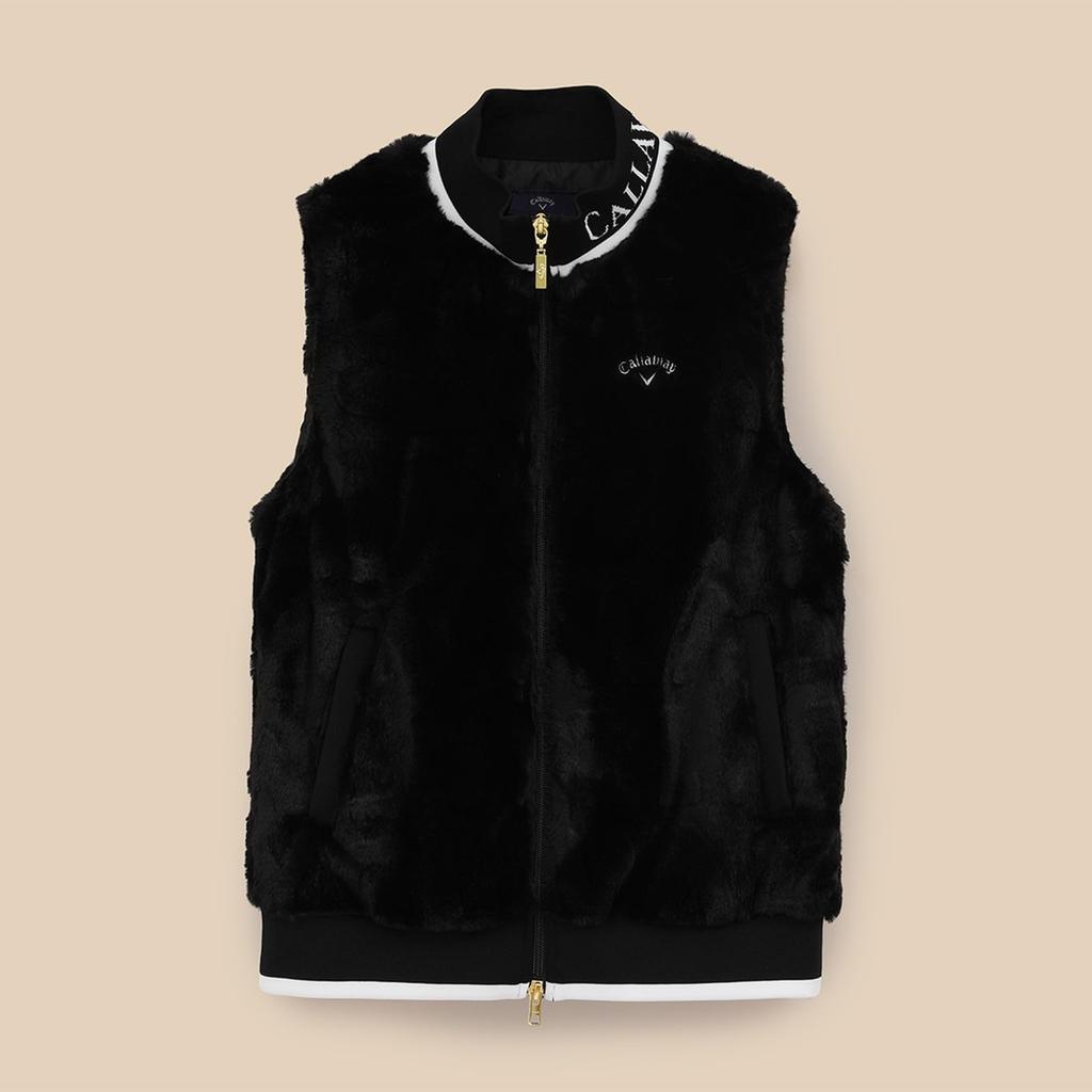 Callaway Fleece Size L Women's Full-Zip Vest, Golf, C23216200, 1010, Black,