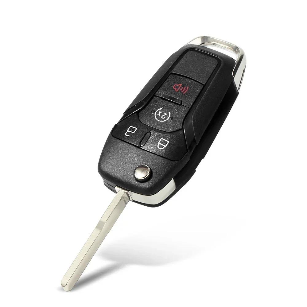 Flip Remote Key Shell 2/3/4 Buttons Case For Ford - F-150 Fusion F-250 F-350 Focus Mk Mk7 Explorer Ranger Hu101