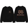 Balenciaga Printed Round-neck Pullover Sweater BL139 Black
