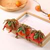 Yousheng Small Persimmon Shape Coin Purse Mini Drawstring Cotton Linen Wallet Cute Fruit Design Change Pouch Gifts for Girls Women