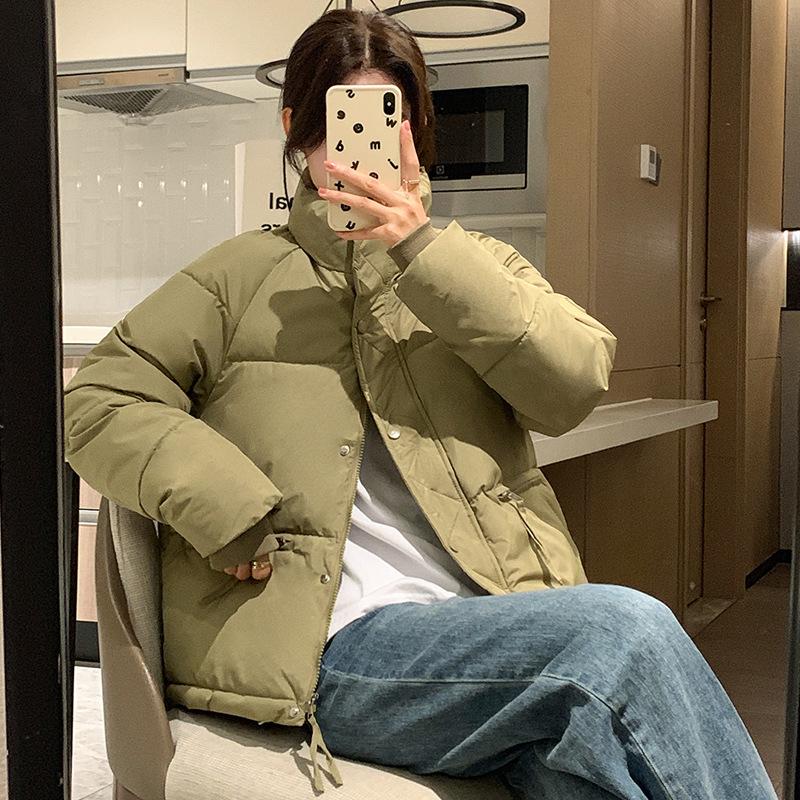 Down Cotton Clothes Women's Short Winter New Loose Fashion Thickened Small Stand-up Collar Students Anti-season